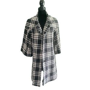 Focus 2000 Women’s 12 Black/White Houndstooth Swing Coat